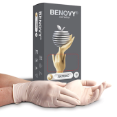 Перчатки латексные смотровые 50 пар (100 штук), размер 6-7, S (малый), бежевые, BENOVY Latex Chlorinated за 706 ₽. Перчатки медицинские.  Доставка по РФ. Без переплат!