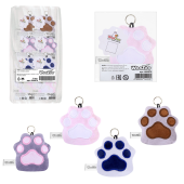 Игрушка-брелок мягкая "КОШАЧЬЯ ЛАПКА", ткань вельбоа, ассорти, 10х10 см, 4 цвета, WOOZOO (ВУЗУ), 666975 за 350 ₽. Мягкие игрушки.  Доставка по РФ. Без переплат!