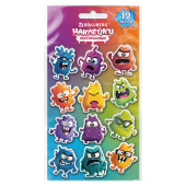 Наклейки зефирные кросс-серия МОНСТРИКИ, многоразовые, 10х15 см, BRAUBERG, 666055 за 81 ₽. Наклейки.  Доставка по РФ. Без переплат!