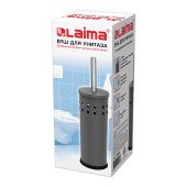 Ерш для унитаза LAIMA, с подставкой, металл, серый, матовый, 604961 за 712 ₽. Ершики для унитаза.  Доставка по РФ. Без переплат!