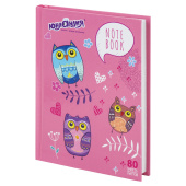 Блокнот МАЛЫЙ ФОРМАТ 110х147 мм, А6, 80 л., твердый, клетка, ЮНЛАНДИЯ, "Совушки", 111618 за 98 ₽. Блокноты в книжном переплете.  Доставка по РФ. Без переплат!