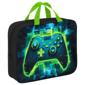 Папка на молнии с ручками BRAUBERG А4, 1 отделение, полиэстер, 80 мм, "Neon gamepad", 274510 за 377 ₽. Папки-сумки с ручками.  Доставка по РФ. Без переплат!