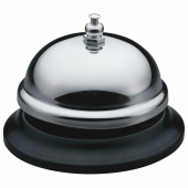 Звонок настольный KW-trio для ресепшн, хромированный, -3A00 за 521 ₽. Звонки настольные.  Доставка по РФ. Без переплат!