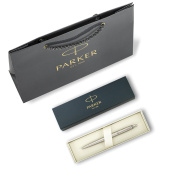 Ручка шариковая PARKER "Jotter Core Stainless Steel CT", пакет, 880892 за 2 627 ₽. Ручки шариковые подарочные.  Доставка по РФ. Без переплат!