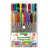 Ручки гелевые BRAUBERG KIDS "CUTE ANIMALS", НАБОР 24 ЦВЕТА, корпус с печатью, узел 1 мм, линия письма 0,7 мм, 144447 за 242 ₽. Наборы гелевых ручек.  Доставка по РФ. Без переплат!