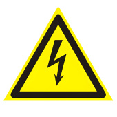 Знак предупреждающий "Опасность поражения электрическим током", 200х200х200 мм, 610007/W08, 610007/W 08 за 49 ₽. Знаки предупреждающие. Доставка по РФ. Без переплат!