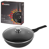 Сковорода ВОК 28 см, 4 л, с крышкой, пятислойное антипригарное покрытие, съёмная ручка, ГАРДАРИКА "Орион", 0728-04-01-10 за 2&nbsp;346 ₽. Сковороды, ВОКи, сотейники.  Доставка по РФ. Без переплат!