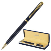 Ручка подарочная шариковая GALANT "Arrow Gold Blue", корпус темно-синий, золотистые детали, пишущий узел 0,7 мм, синяя, 140653 за 1 327 ₽. Ручки шариковые подарочные.  Доставка по РФ. Без переплат!