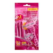 Бритвенные станки одноразовые, 3 лезвия, увлажняющая полоска, плавающая головка, 5 шт., розовый, X-ONE (ИКС-УАН), 700034 за 102 ₽. Станки одноразовые.  Доставка по РФ. Без переплат!