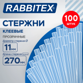 Клеевые стержни прозрачные, клейкость СТАНДАРТ (ремонт, хобби), 11х270 мм, 100 штук, RABBITEX (РАББИТЕКС), 671490 за 1&nbsp;867 ₽. Стержни к клеевым пистолетам.  Доставка по РФ. Без переплат!