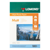 Фотобумага матовая, А4, 180 г/м2, односторонняя, 50 листов, LOMOND, 0102014 за 639 ₽. Фотобумага.  Доставка по РФ. Без переплат!