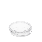 Банка с крышкой 285 мл, пластиковая под пресервы, с контрольным замком, диаметр 122 мм, ВЗЛП, 1213КП за 14 ₽. Контейнеры одноразовые.  Доставка по РФ. Без переплат!