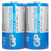 Батарейки КОМПЛЕКТ 2 шт., GP PowerPlus C (14C), солевые, в пленке, 14CEBRA-2S2 за 164 ₽. Батарейки.  Доставка по РФ. Без переплат!