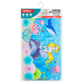 Коврик для ванны противоскользящий 70х40 см с печатью "Русалка", ПВХ, присоски, PRIMILA (ПРИМИЛА), 700371 за 445 ₽. Коврики для ванной комнаты.  Доставка по РФ. Без переплат!