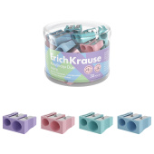 Точилка ERICH KRAUSE "EasySharp Pastel", 2 отверстия, клиновидная, корпус ассорти, 60011 за 36 ₽. Точилки ручные.  Доставка по РФ. Без переплат!