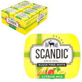 Драже освежающие SCANDIC без сахара со вкусом "Цитрусовый микс", 14 г, 4603738769889 за 76 ₽. Леденцы, карамель и драже.  Доставка по РФ. Без переплат!