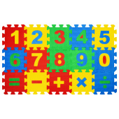 Коврик-пазл напольный 0,75х0,45 м, мягкий, "Учим цифры", 15 частей 15х15 см, толщина 1 см, ЮНЛАНДИЯ, 664658 за 394 ₽. Игрушки развивающие.  Доставка по РФ. Без переплат!