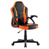 Кресло компьютерное BRABIX "Shark GM-203", экокожа, черное/оранжевое, 532513 за 8 399 ₽. Кресла игровые.  Доставка по РФ. Без переплат!