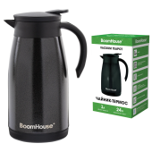 Чайник-термос 1 л, BOOMHOUSE (БумХаус) COFFEE BREAK, нержавеющая сталь SUS304, черный, ТЕРМОЧАЙНИК, 700328 за 821 ₽. Термосы.  Доставка по РФ. Без переплат!