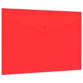 Папка-конверт с кнопкой прозрачная А4, BRAUBERG "UNIVERSAL", до 100 листов, красная, 0,15 мм, 273073 за 21 ₽. Папки-конверты с кнопкой.  Доставка по РФ. Без переплат!