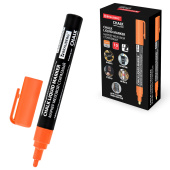 Маркер меловой CHALK LIQUID MARKER, ОРАНЖЕВЫЙ, 3 мм, стираемый, BRAUBERG "CHALK", 152591 за 94 ₽. Маркеры меловые.  Доставка по РФ. Без переплат!