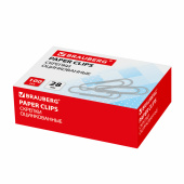 Скрепки BRAUBERG, 28 мм, оцинкованные, 100 шт., в картонной коробке, 227583 за 39 ₽. Скрепки канцелярские.  Доставка по РФ. Без переплат!