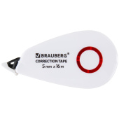 Корректирующая лента BRAUBERG SUPER, 5 мм х 16 м, корпус белый, блистер, 229061 за 194 ₽. Корректирующие ленты.  Доставка по РФ. Без переплат!