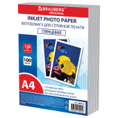 Фотобумага глянцевая, А4, 120 г/м2, односторонняя, 100 листов, ПАКЕТ, BRAUBERG ORIGINAL, 364412 за 443 ₽. Фотобумага.  Доставка по РФ. Без переплат!