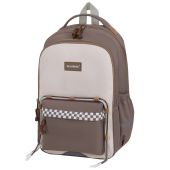 Рюкзак BRAUBERG STYLE, 2 отделения, 4 кармана, "Клетка", коричневый, 40х26х15 см, 274412 за 1&nbsp;864 ₽. Рюкзаки для начальной и средней школы.  Доставка по РФ. Без переплат!