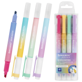 Набор текстовыделителей двусторонних 4 ШТУКИ / 8 ЦВЕТОВ, BRAUBERG "GRADE", линия письма 1-4 мм, 152509 за 153 ₽. Текстовыделители.  Доставка по РФ. Без переплат!