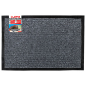 Коврик входной ворсовый влаго-грязезащитный 40х60 см, толщина 7 мм, ребристый, серый, LAIMA, 602861 за 284 ₽. Коврики входные грязезащитные.  Доставка по РФ. Без переплат!