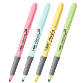 Набор текстовыделителей BIC "Grip Pastel" 4 шт., АССОРТИ, линия 1,6-4 мм, 964859 за 484 ₽. Текстовыделители.  Доставка по РФ. Без переплат!