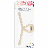 Краб для волос 13 см, жемчужный, MONTE VITA (МОНТЕ ВИТА), 457020 за 97 ₽. Крабы для волос.  Доставка по РФ. Без переплат!