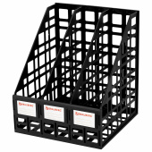Лоток вертикальный для бумаг BRAUBERG "ULTRA", 240 мм, 3 отделения, сетчатый, сборный, черный, 238249 за 353 ₽. Лотки вертикальные (стойки-уголки).  Доставка по РФ. Без переплат!
