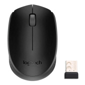 Мышь беспроводная LOGITECH B170, 2 кнопки + 1 колесо-кнопка, оптическая, черная за 1&nbsp;598 ₽. Мыши беспроводные компьютерные.  Доставка по РФ. Без переплат!