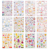 Наклейки объемные "Яркий микс", 19х13,5 см, ассорти 12 видов, FUNSTER (ФАНСТЕР), 666087 за 73 ₽. Наклейки.  Доставка по РФ. Без переплат!