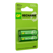 Батарейки аккумуляторные GP ReCharge Ni-Mh пальчиковые КОМПЛЕКТ 2 шт., АА (HR6) 1000 mAh, 100AAHCV, 100AAHCV-2CRSB за 458 ₽. Аккумуляторные батарейки.  Доставка по РФ. Без переплат!