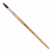 Кисть BRAUBERG, пони, круглая, № 7, 200193 за 57 ₽. Кисти для рисования.  Доставка по РФ. Без переплат!