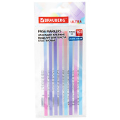 Закладки клейкие, выделители текста, BRAUBERG ULTRA PASTEL COLOR, 135х5 мм, 160 штук (8 цветов х 20 листов), 116686 за 112 ₽. Закладки самоклеящиеся.  Доставка по РФ. Без переплат!