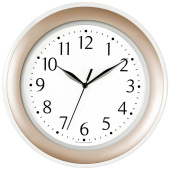 Часы настенные TROYKATIME (TROYKA) 122281201, круг, белые, золотая рамка, 30х30х3,8 см за 1 437 ₽. Часы офисные. Доставка по РФ. Без переплат!