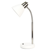 Настольная лампа светильник "Руна" на подставке, цоколь E27, 40 Вт, белый хромированный за 2 045 ₽. Светильники.  Доставка по РФ. Без переплат!