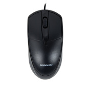Мышь проводная SONNEN B61, USB, 1000 dpi, 2 кнопки + колесо-кнопка, оптическая, черная, 513513 за 225 ₽. Мыши проводные компьютерные.  Доставка по РФ. Без переплат!