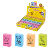 Ластик ЮНЛАНДИЯ "Зверушки", 28х18х10 мм, цвет ассорти, прямоугольный, 228706 за 10 ₽. Ластики классические.  Доставка по РФ. Без переплат!