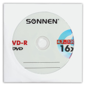 Диск DVD-R SONNEN, 4,7 Gb, 16x, бумажный конверт (1 штука), 512576 за 59 ₽. Диски CD, DVD, BD (Blu-ray).  Доставка по РФ. Без переплат!