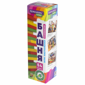 Игра настольная "ЦВЕТНАЯ БАШНЯ", 54 окрашенных деревянных блока + кубик, BRAUBERG HOBBY, 665493 за 496 ₽. Настольные игры.  Доставка по РФ. Без переплат!