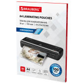 Пленки-заготовки для ламинирования ИЗВЛЕКАЕМЫЕ А4, КОМПЛЕКТ 50 шт., 100 мкм, BRAUBERG, 533118 за 676 ₽. Пакеты для ламинирования.  Доставка по РФ. Без переплат!