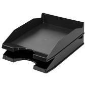Лоток горизонтальный для бумаг КОМПЛЕКТ 2 шт., BRAUBERG "Modern", 346х254х61 мм, черный, 238024 за 679 ₽. Лотки горизонтальные (поддоны).  Доставка по РФ. Без переплат!