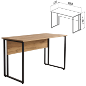 Стол BRABIX "SMART CD-019", 1180х600х770 мм, ЛОФТ, металл/ЛДСП бунратти, каркас черный, 641948 за 5&nbsp;713 ₽. Столы компьютерные на металлокаркасе "Loft".  Доставка по РФ. Без переплат!