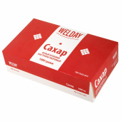 Сахар-рафинад WELDAY (ВЭЛДЭЙ), 1 кг (180 кусочков, размер 15х16х21 мм), 622405 за 133 ₽. Сахар и сахарозаменители.  Доставка по РФ. Без переплат!