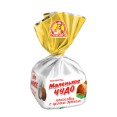Конфеты СЛАВЯНКА "Маленькое чудо", с кокосовым вкусом и цельным орехом, 1000 г, 12205 за 1&nbsp;204 ₽. Конфеты фасованные.  Доставка по РФ. Без переплат!